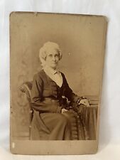 Antique 1800's Photo Rich Old Woman Wearing Elaborate Dress Grandma Elderly Lady picture