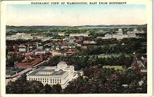 1940s Washington D.C. Panoramic View East from Monument Unposted Postcard 13-33 picture