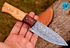 HandMade Damascus Skinning Hunting Knife - Hand Forged Damascus Steel 2676 picture