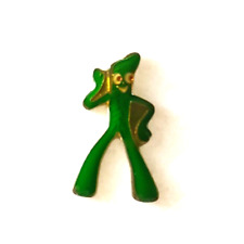 Vintage Gumby Enamel Metal Hat Lapel Pinback Pin Cartoon Green picture