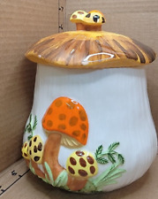 Vintage 70’s Arnels 7.5”x6.0” Mushroom Canister Ceramic 1970s (small one only) picture