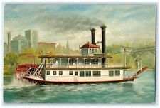 c1940's The  Jonathan Padelford Sternwheel Motor Vessel Stillwater MN Postcard picture