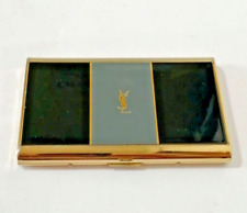 Yves Saint Laurent YSL Logo Cigarette Case Tobacco Case Card Case Gray/Black N8 picture