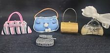 Miniature Handbags & Purses Resin/Metal Figurine Collectibles Lot Of 5 picture