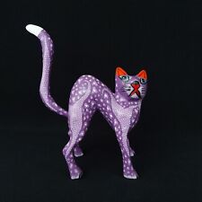GORGEOUS OAXACAN WOOD CARVING CAT ALEBRIJE. MEXICAN FOLK ART. picture
