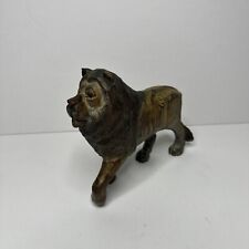 Antique Hand Carved Lion W/ Glass Eyes 7.5