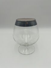 MCM Dorothy Thorpe Silver Band Tall 20 oz Brandy Snifter Bar Ware Mid Century VG picture