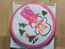 Vintage Hallmark Mid Century Mod Christmas Snowman Paper Coasters picture