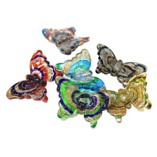 6pcs Wholesale Handmade Mix Color Murano Lamp work Glass Butterfly Pendant Gifts picture