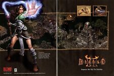 Diablo II 2 PC Game 1999 Sorceress Double Page Vintage Promo Ad Art Print Poster picture
