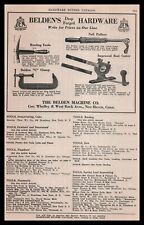 1924 The Belden Machine Co. New Haven Connecticut  Drop Forged Hardware Print Ad picture