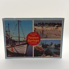 Postcard Greetings from Tarpon Springs Florida Unposted Divided picture