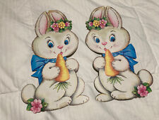 Vintage Die Cut Easter Decorations - 1 Sided - Set of 2 picture