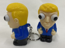 2 President Donald Trump MAGA Keychains Squeeze Eyes Pop Mini Figure picture