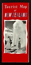 1964 New Zealand Tourist Map Vintage Travel Brochure Vacation Guide Promotional picture