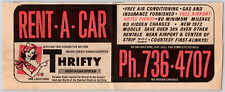 Las Vegas Thrifty Rent A Car 1972 Print Advertisement Ad NV picture