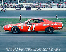 1975 DAYTONA 500 8x10 PHOTO #71 DAVE MARCIS K&K INSURANCE DODGE MOPAR RACING CAR picture