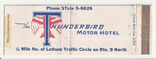c1950s Thunderbird Motor Hotel Latham New York NY Vintage Matchbook Cover Ad picture