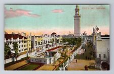 Chicago IL-Illinois, Aerial Of White City, Antique, Vintage Souvenir Postcard picture
