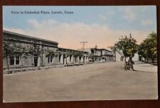 View Of Cathedral Plaza Laredo Texas Vintage Postcard picture