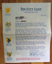 1940 The City Loan Letter/Loan Stories/State Information/Ohio Map, Lima OH picture