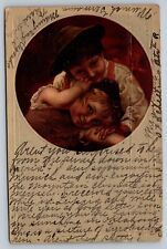 Early 1900's (1902?) Embossed German Postcard -  Young Children (Boys) picture