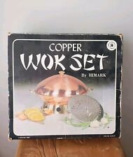 Vintage Himark Copper Wok Set 3-piece Set OEPN BOX NEW  From Korea picture