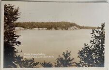 RPPC Ludington Michigan Hamlin Lake Piney Ridge Hotel Real Photo Postcard c1940 picture