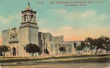 Postcard San Jose Mission Second Mission Built 1718 San Antonio Texas TX 1916 DB picture
