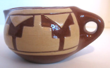 Vtg Ogalala Sioux Pine Ridge Pottery Sgraffito Open Sugar Signed E Irving 1930s? picture