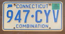 Connecticut 1999 COMBINATION License Plate # 947-CYV picture