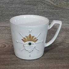 Starbucks Anniversary Mug Green Jewel Siren's Eye Mermaid 2014 12oz. Compass Cup picture