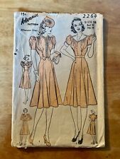 Rare* VTG 1930’s Advance Pattern 2264 Belted Afternoon Dress Sz 14 B32  picture