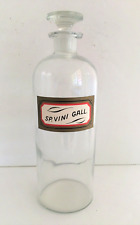Apothecary Pharmacy Chemist Drugstore Large Glass Bottle Spt Vin Gall Brandy picture