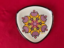 Peter Max Marked Art Glass Dish  1960’s pop art 7” picture