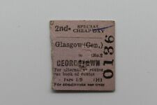 BTC British Railway (H) Ticket No 0136 GLASGOW Central to GEORGETOWN 24 JA 1959 picture