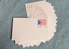 Lot of 14 American Flag USA 19 Cents Postcard Prepaid Postage 1991 Unused Stamp picture
