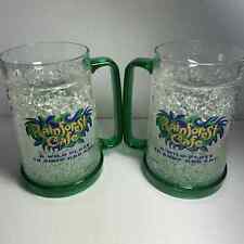 2 Rare Rainforest Cafe Freezer Mug Cups 2002 Rare picture