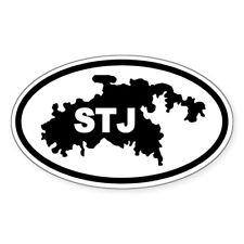 CafePress St. John's STJ Map Oval Sticker Sticker (Oval) (178645466) picture