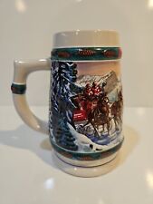 Vintage Budweiser Anheuser Busch Handcrafted 1993 Holiday Beer Stein picture
