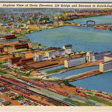 1937 Duluth, Minn. Duluth Superior Harbor Grain Elevator Iron Ore Coal Dock A205 picture