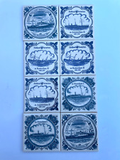 Holland America ss Amsterdam I & II 1880-1884 Rooterdam Delft Tiles Coaster B55 picture