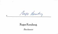 ROGER KORNBERG Geneticist Nobel Prize Chemistry 2006 Autographed Index Card picture