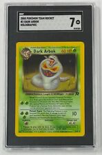 Dark Arbok Pokemon 2000 SGC 7 Team Rocket 2/82 Holo Graded Single Card picture