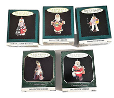 Lot of 5 Vintage Hallmark Keepsake Santa Ornaments 1994, 1995, 1996, 1997 & 1998 picture