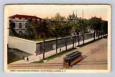 Auburn NY-New York, Entrance to State Prison, Antique Vintage Souvenir Postcard picture