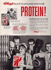1958 Kelloggs Special K Print Ad - Protein Elevator Musician Youth Football picture