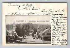 Peterborough NH-New Hampshire, Main Street Looking East, Vintage Postcard picture