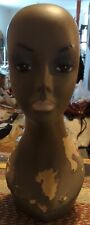 Vintage 1960's Mannequin Resin Plastic Head Bust Wig Stand Display Art Deco picture