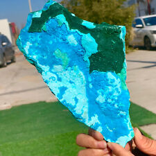 1.72LB Natural chrysocolla/Malachite transparent cluster rough mineral sample picture